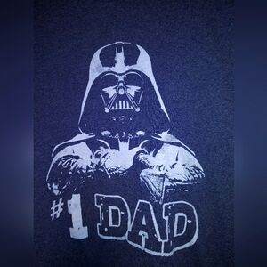 Gray Star Wars #1 DAD Darth Vader Short Sleeve T-Shirt